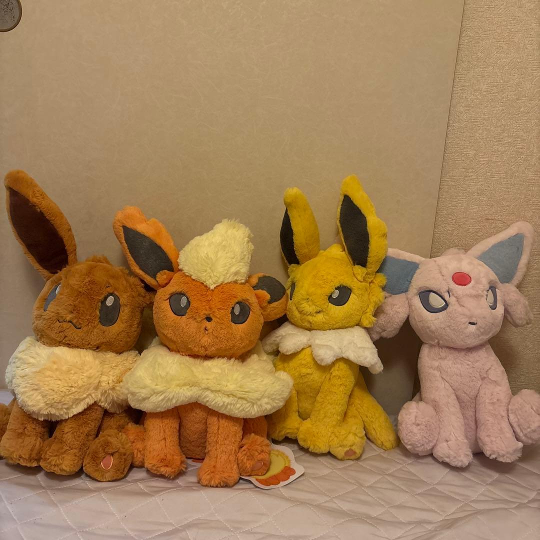 【美品】ポケモン ふわ抱き イーブイ/ブースター/サンダース/エーフィ