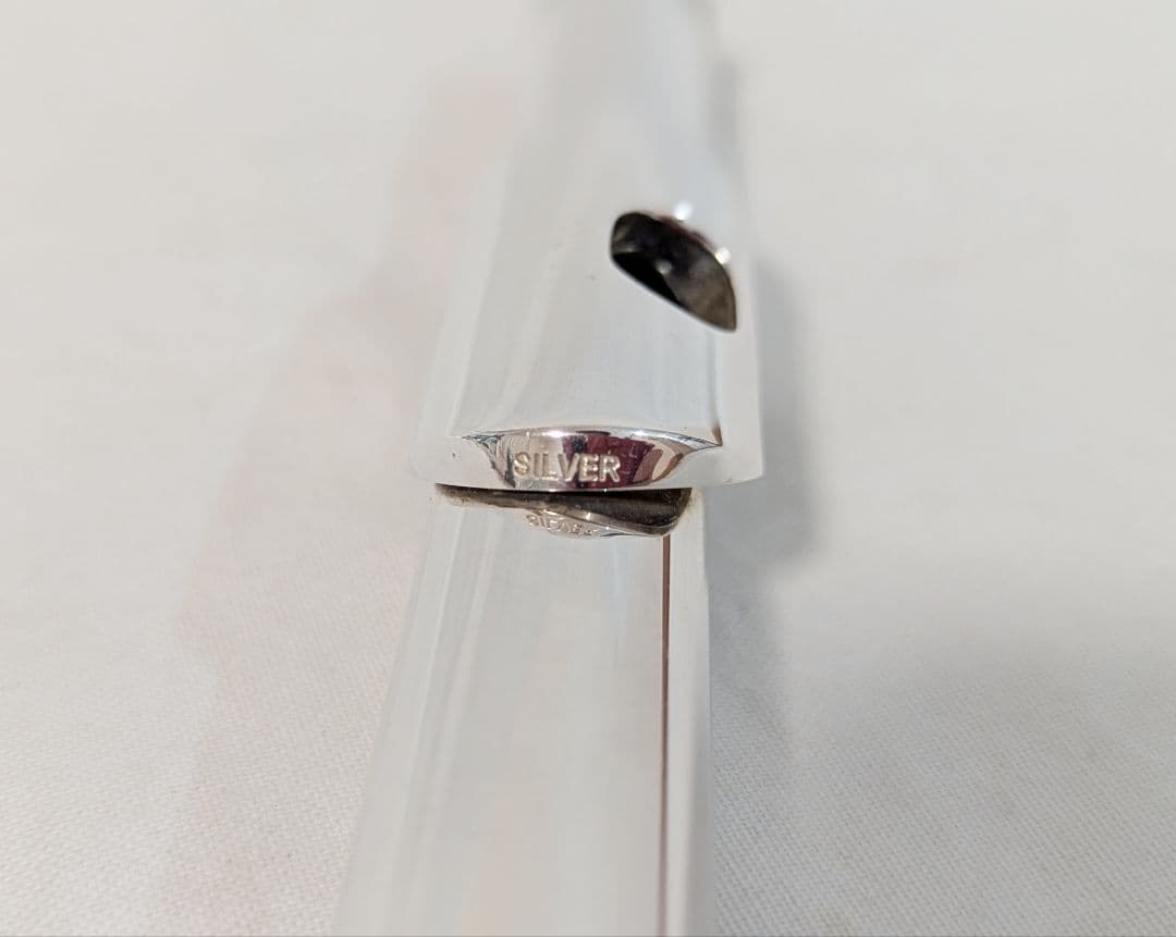 ケース付 パールフルート PF-525 Eメカ リップ銀製 C足部管