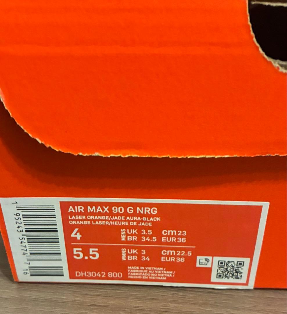 激レア　希少　新品　タグ付き　AIR MAX 90 G NRG 23cm