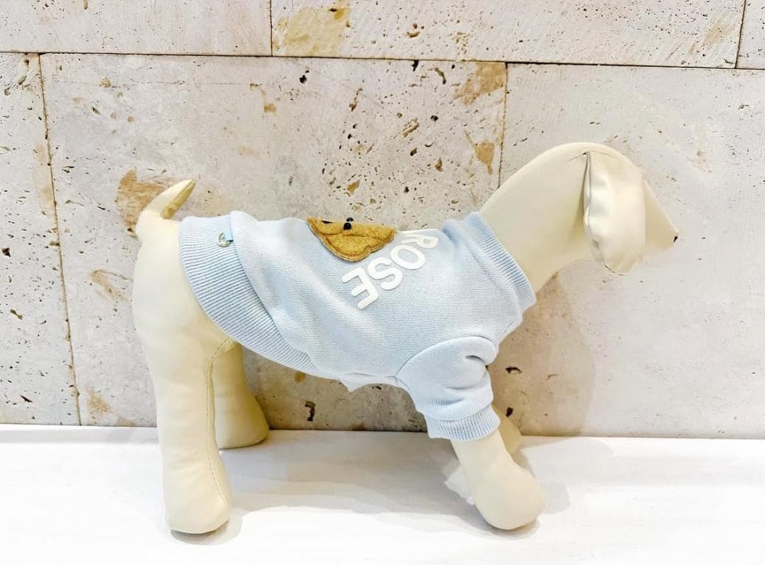 DENIM ROSE ビッグワッペンパステルトレーナー