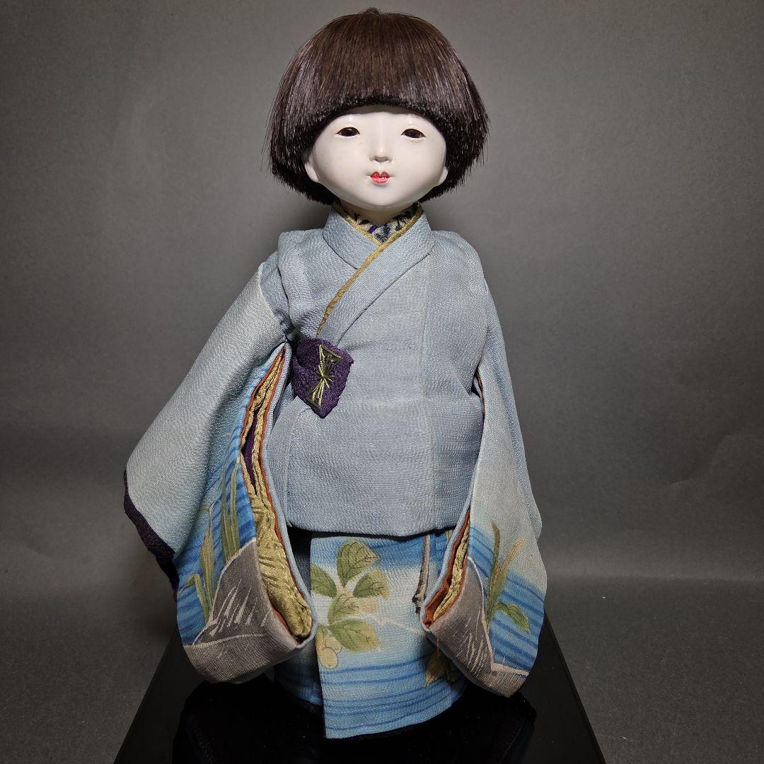 小さめな市松人形 　工房朋　春幸作　二人一緒に