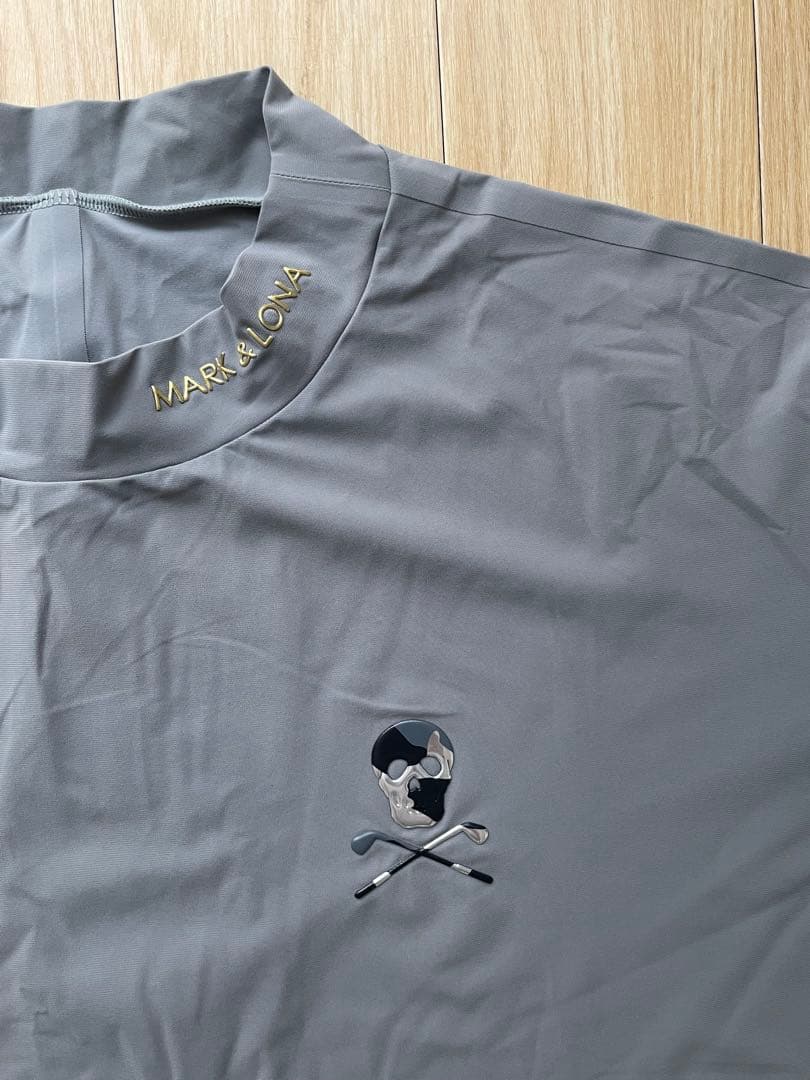マークアンドロナ グレー 半袖シャツ シンプルロゴ サイズ50