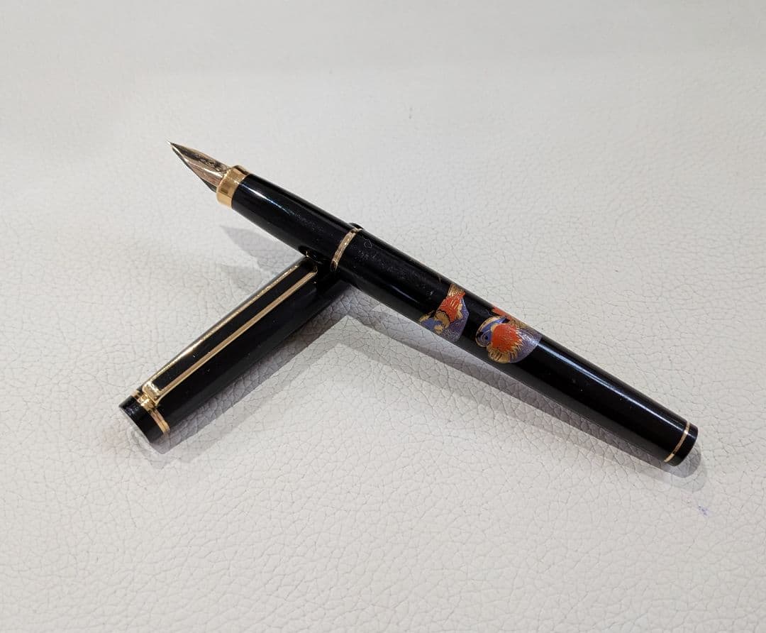 PLATINUM　蒔絵「鴨と紅葉」 　ペン先18K