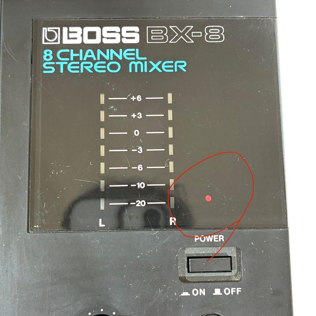 BOSS ボス BX-8 8ch ステレオミキサー 純正アダプター 通電のみ確認