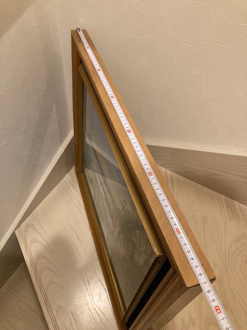 海岸風景 油彩画　F10号　額縁付き