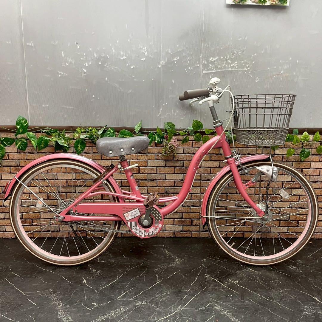【71】子供用自転車 子供車 GIRLS LABO ピンク 20インチ シングル