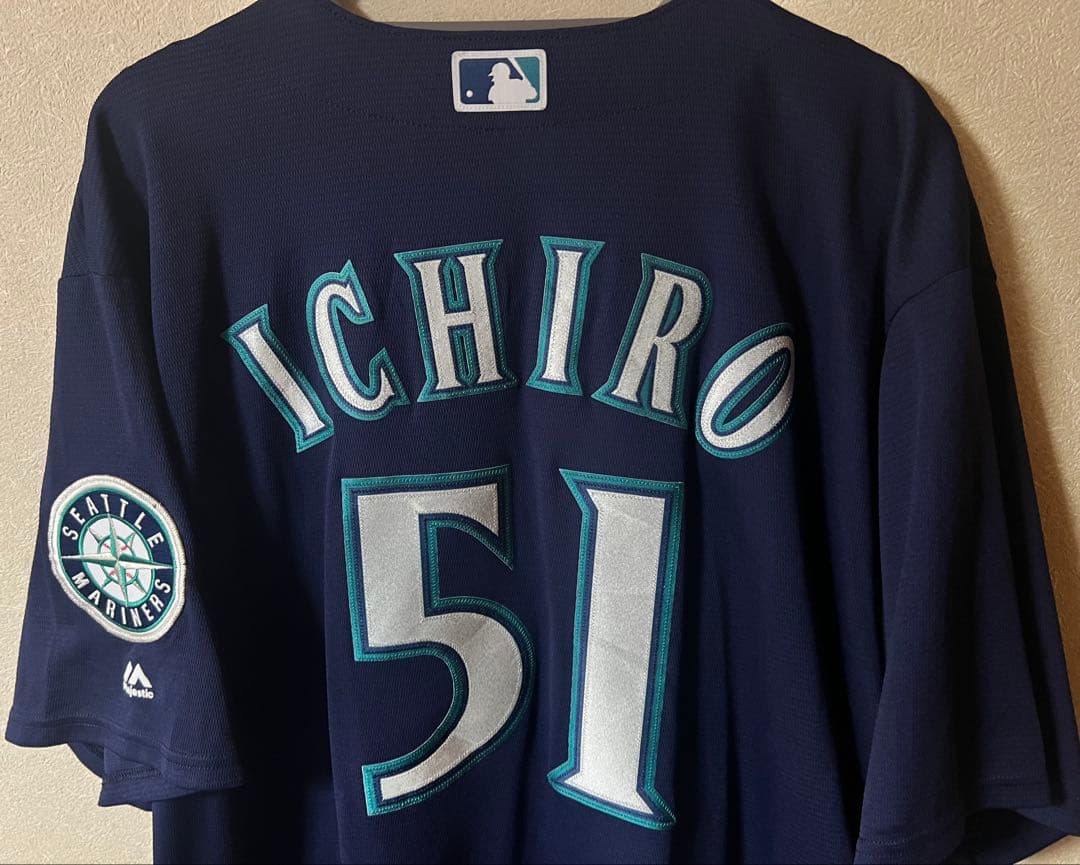 【マジェスティック】シアトルマリナーズ　イチローレプリカユニフォームXL