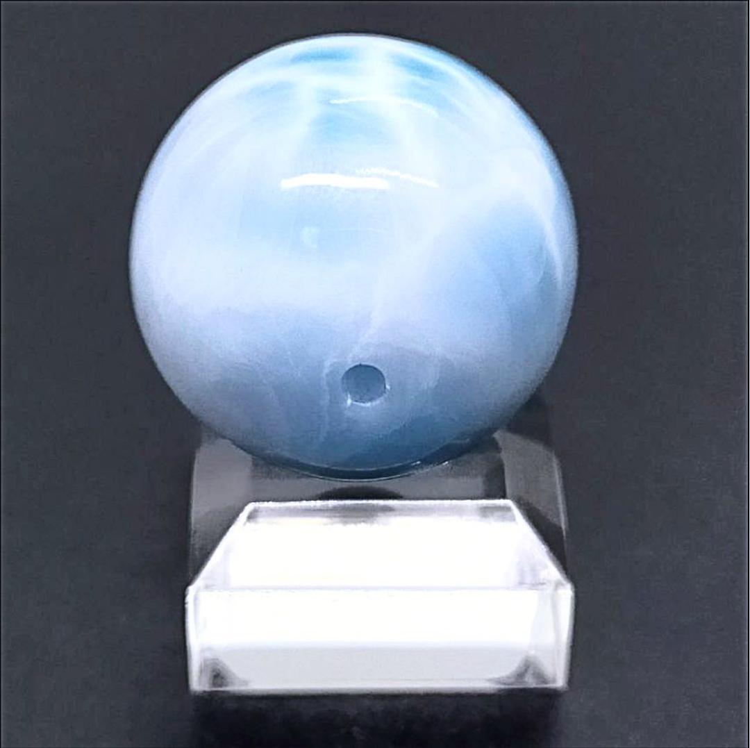 【ドミニカ産】22mmラリマーの丸玉(穴あり)