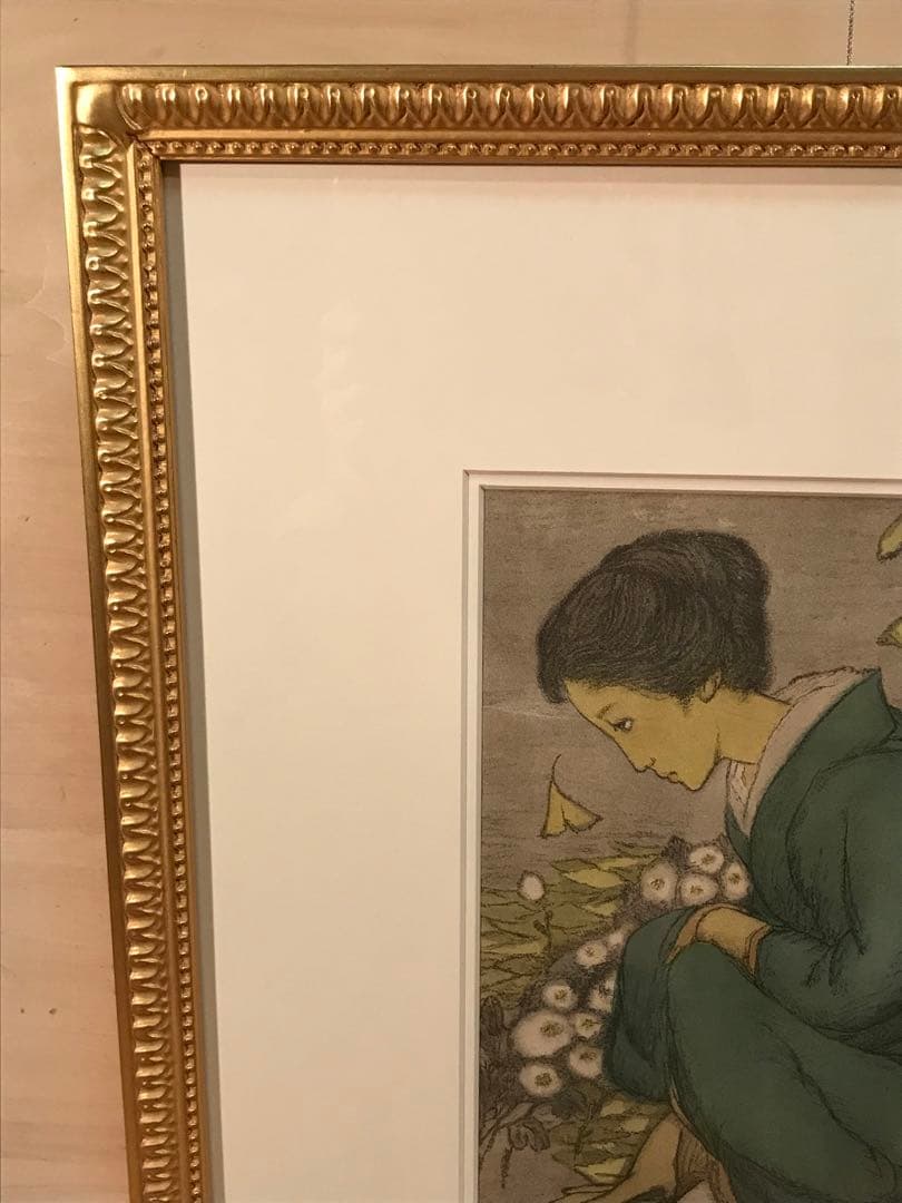 竹久夢二　「庭の千草」　リトグラフ　セノオ楽譜表紙絵