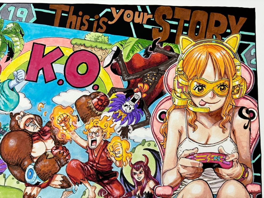 【原画：世界20部限定】マンガアート ONE PIECE /Party