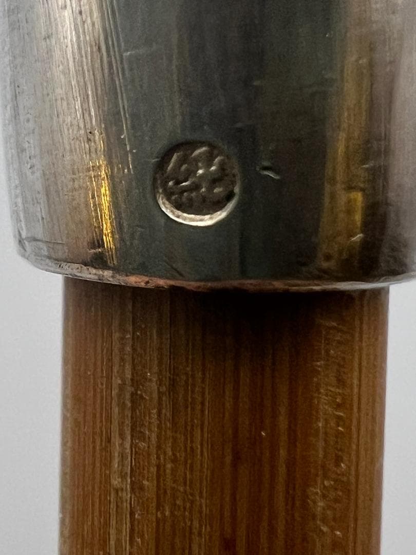 純銀製　純刻印　煙管　キセル　六角形　銀細工　アンティーク　重量約36g