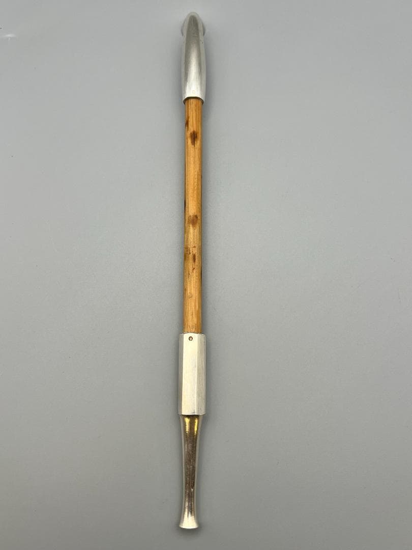 純銀製　純刻印　煙管　キセル　六角形　銀細工　アンティーク　重量約36g