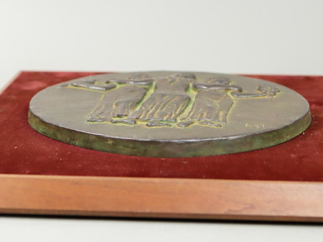 福井三幸 三美神 ブロンズレリーフ 平和 女性像 壁掛け ブロンズ像