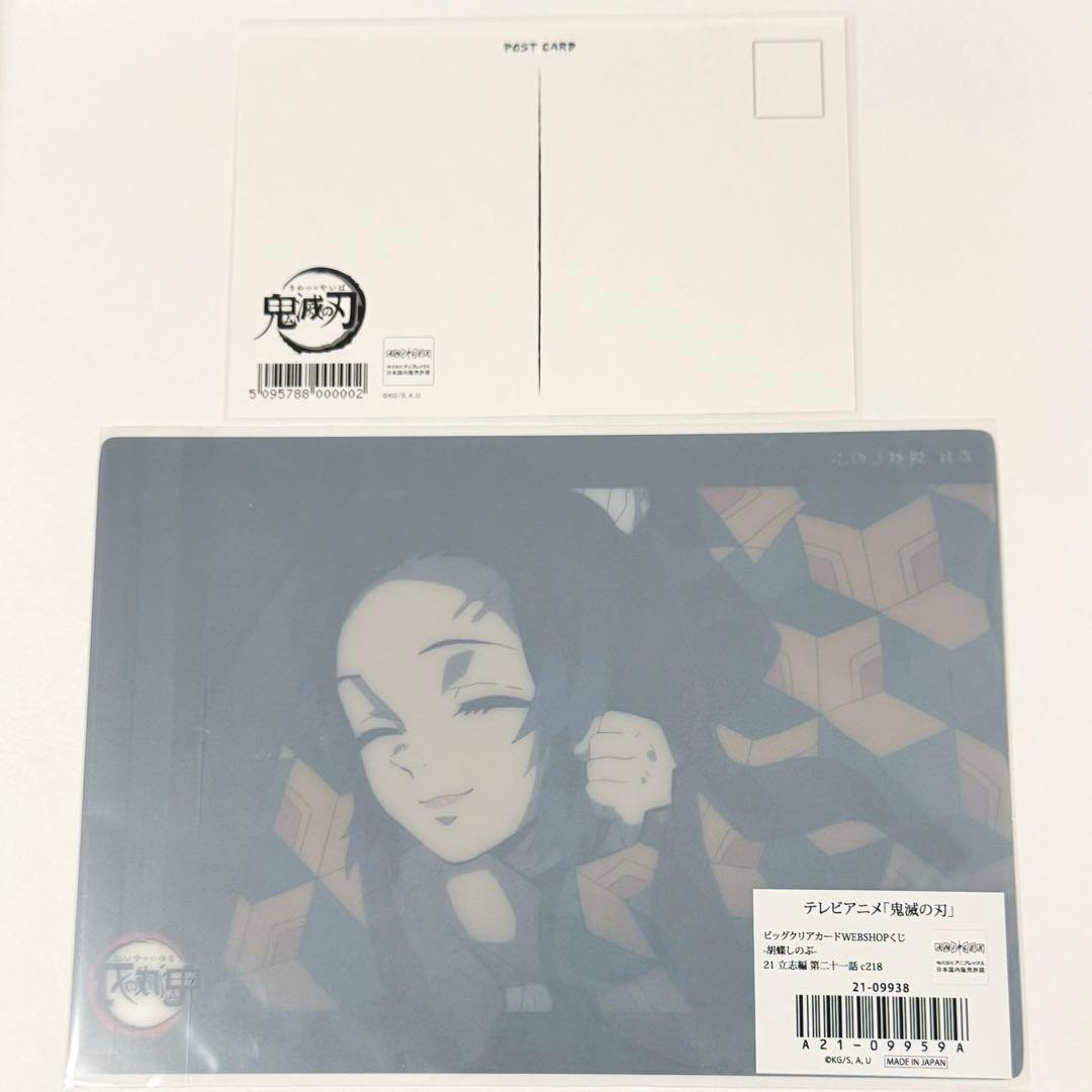 鬼滅の刃 胡蝶しのぶ 冨岡義勇 ビッグクリアカード 立志編 展示原画ポストカード
