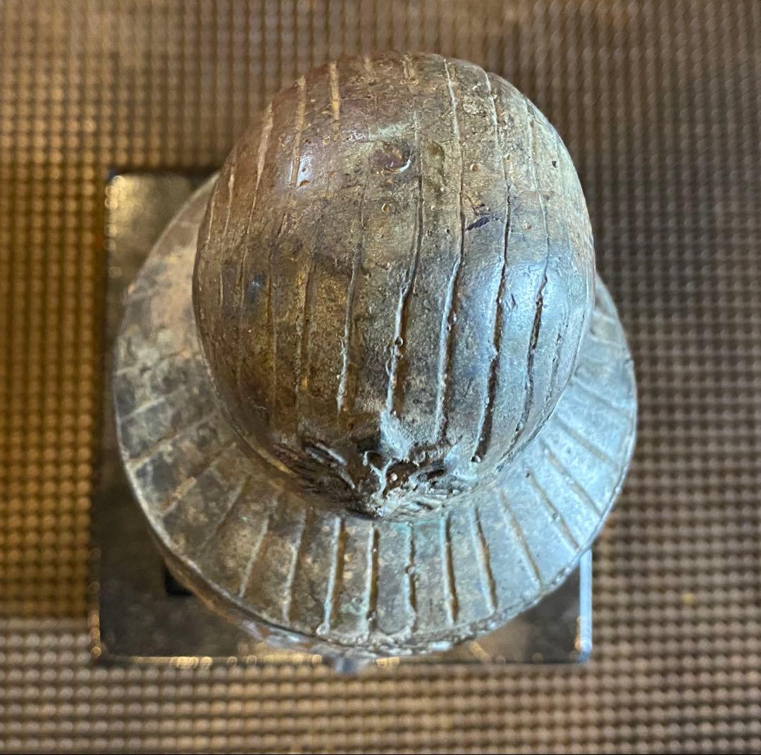 1７世紀　古代タイ国　アユタヤ様式　青銅製 観音頭部　鑑賞台付ヴィンテージレア