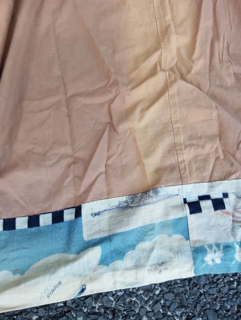 ⭐*⭐様 戦争柄 　着物　　旭日旗　軍艦　　 古布