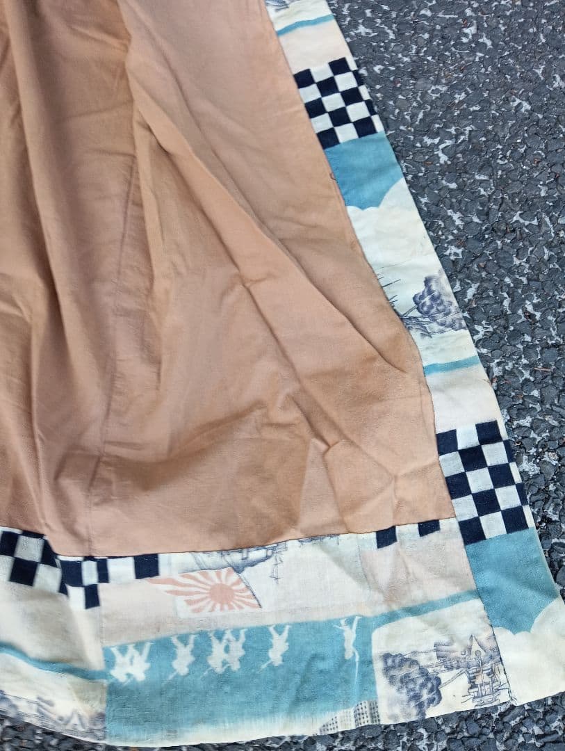 ⭐*⭐様 戦争柄 　着物　　旭日旗　軍艦　　 古布