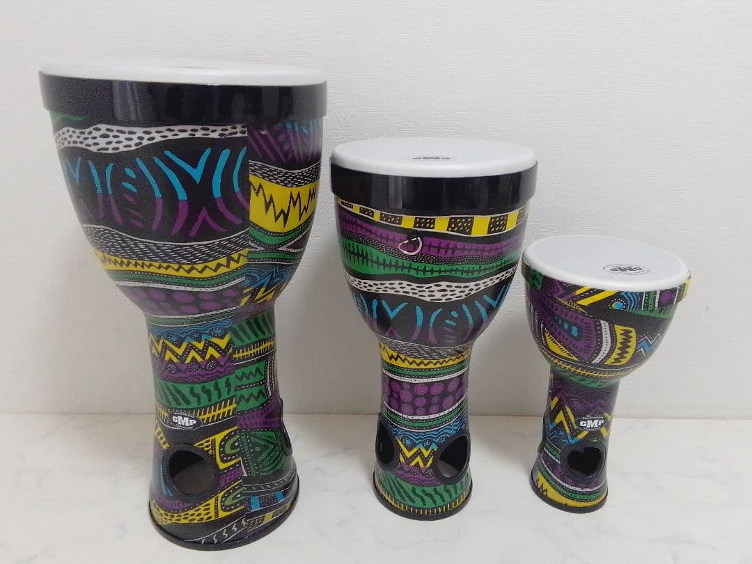 美品 試奏のみ スズキ GMP キッズジャンベセット 樹脂製 3サイズセット