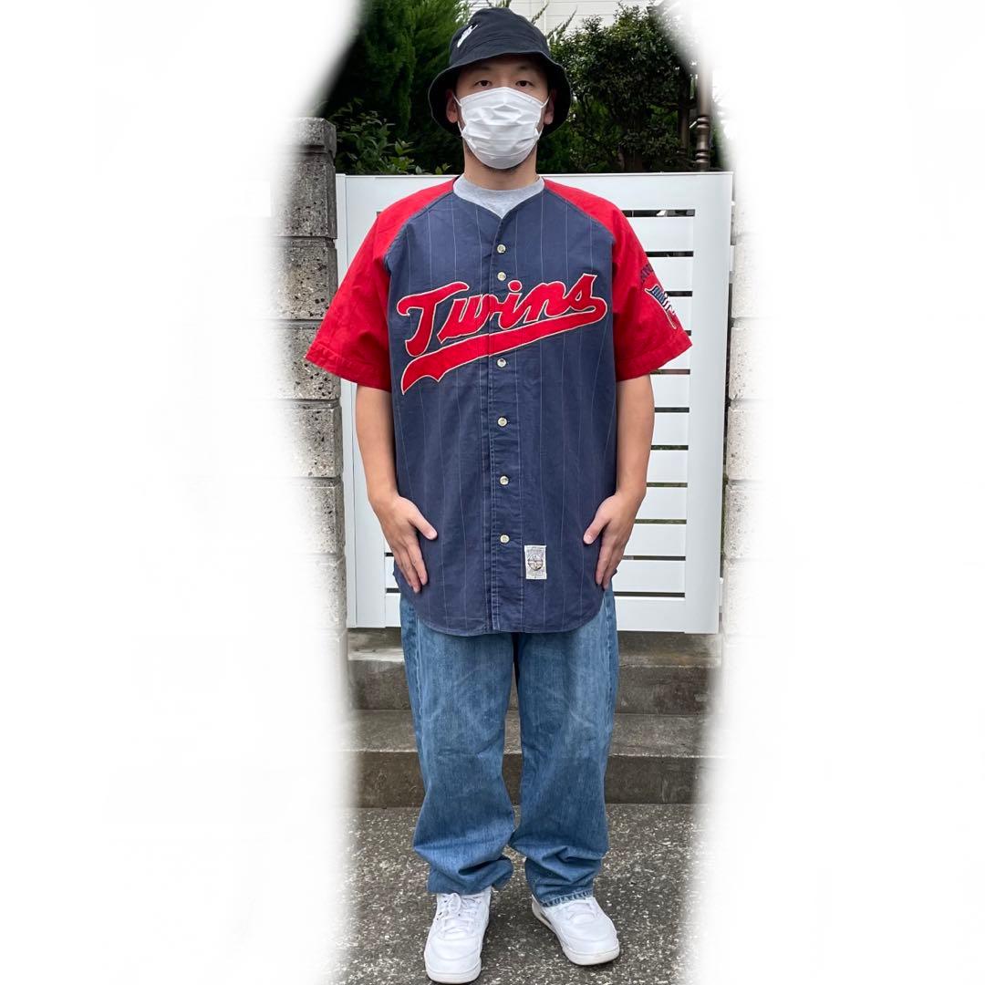 90's Minnesota Twins クーパーズタウン XL古着ゲームシャツ