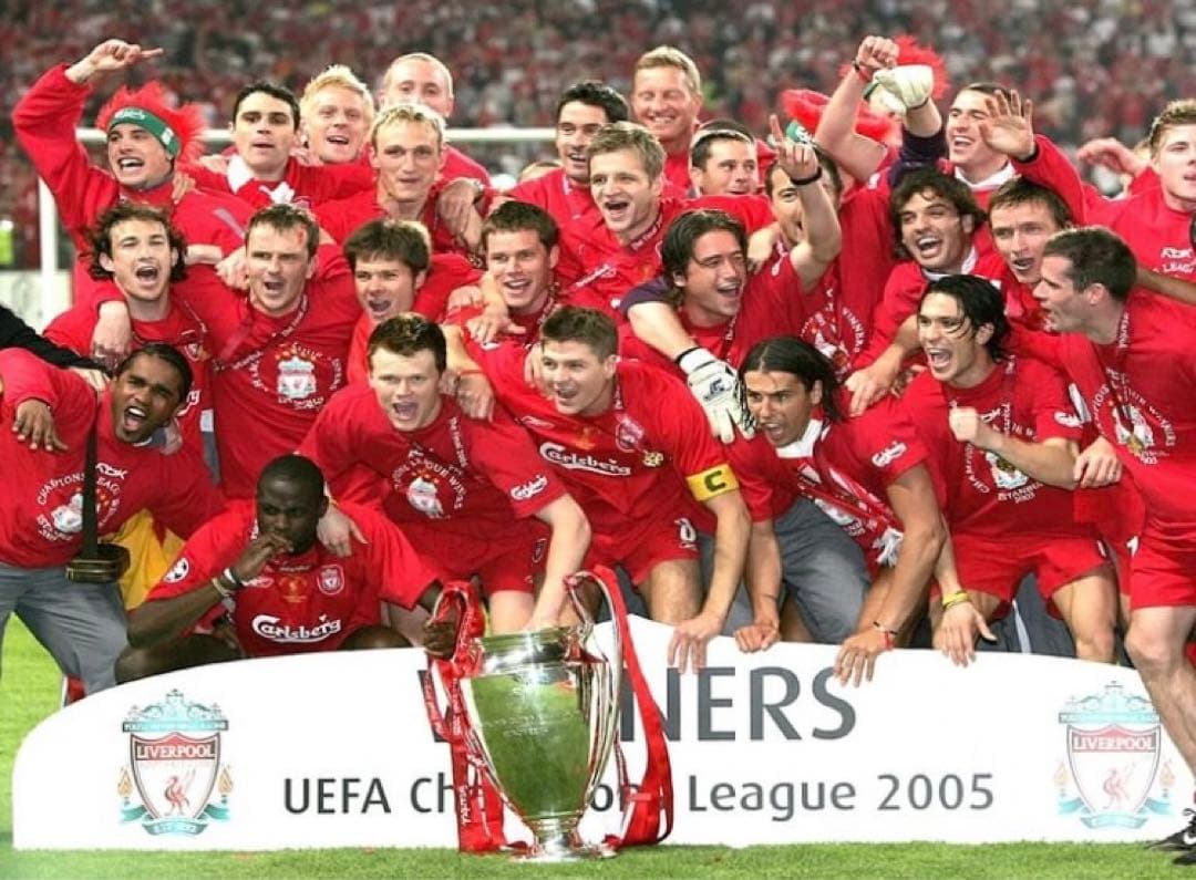 リバプールFC リーセ直筆サイン入りフォトフレーム(04/05CL優勝記念限定)