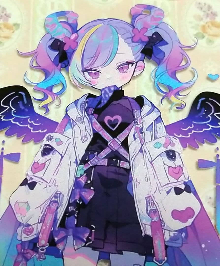 廃盤品✩J672＃羽翼彩虹(PET)y2k切り売り海外人物女の子AIマステ