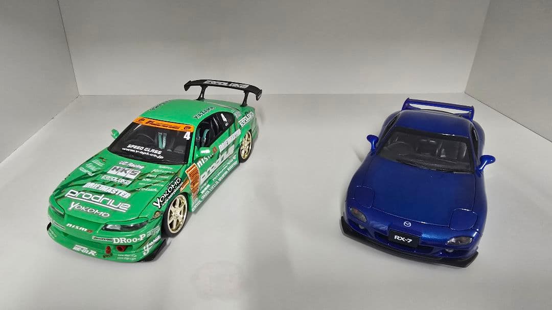 ミニカー Hotworks Silvia S15 & Mazda RX7 1/24