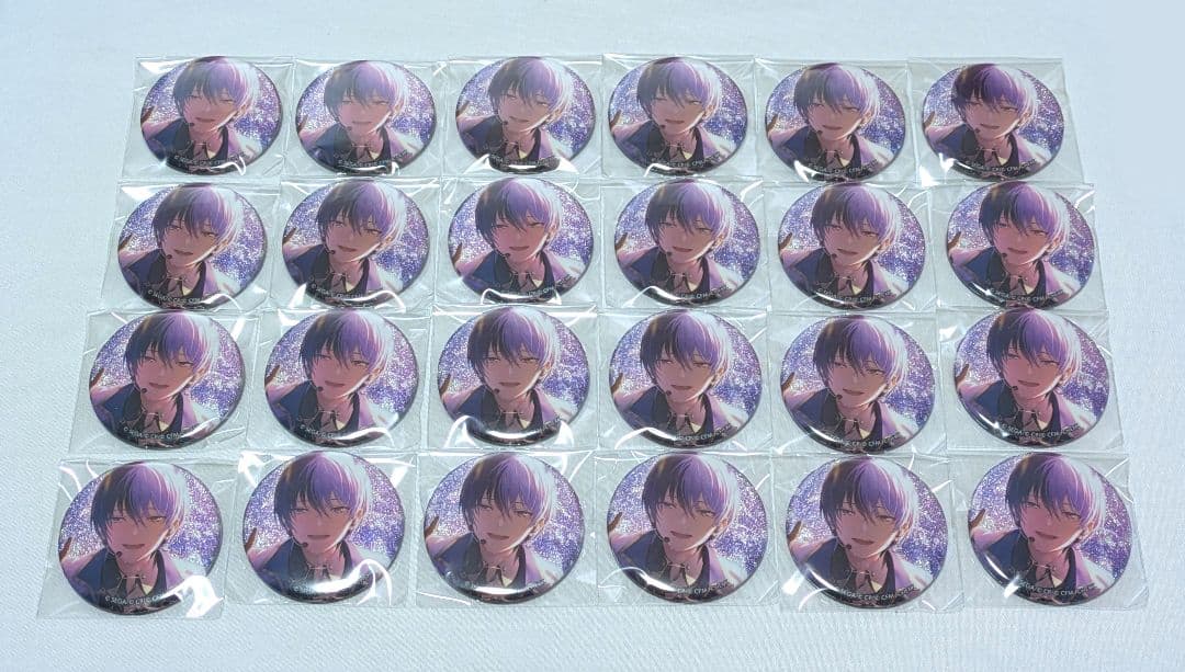 プロセカ 青柳冬弥 グリッター缶バッジ グリ缶 あんスタコラボ