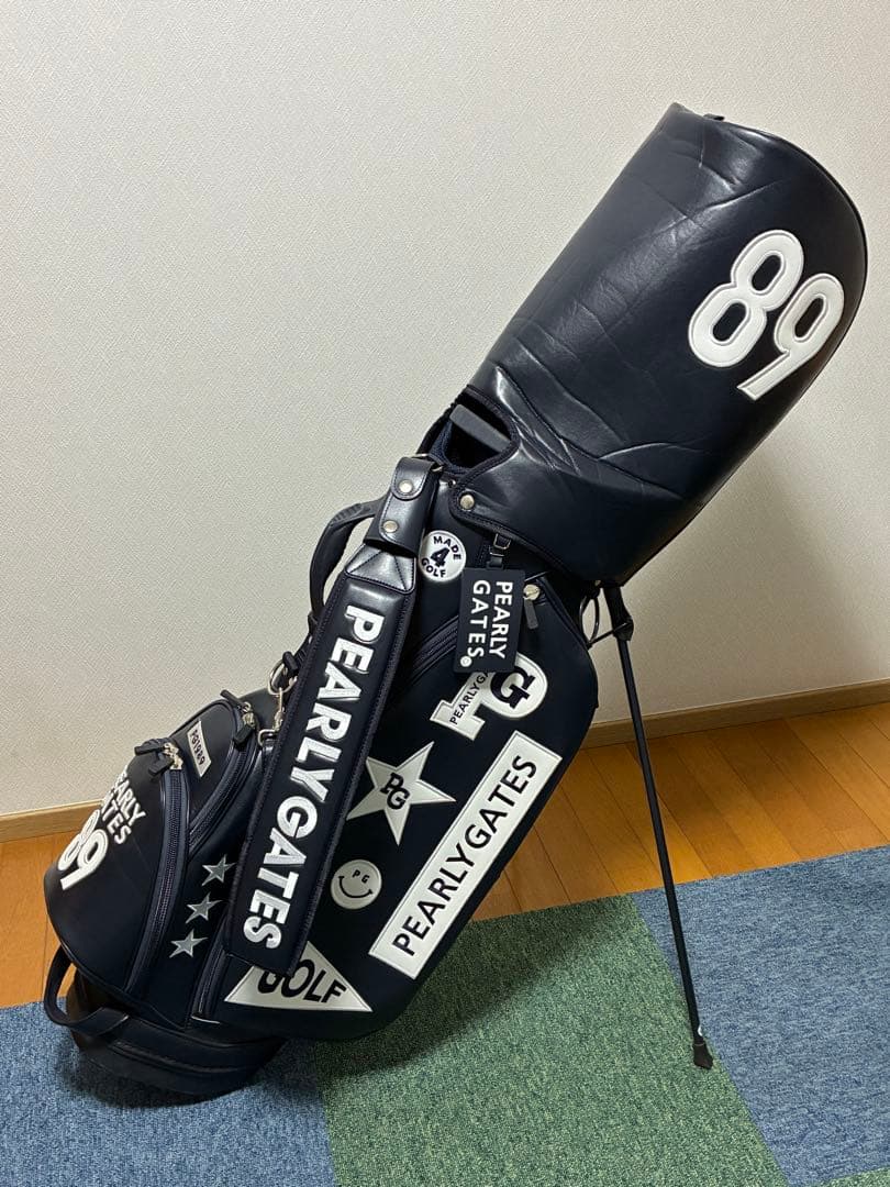 ＜モモシン＞【パーリーゲイツ】 スタンド式キャディバッグ ネイビー