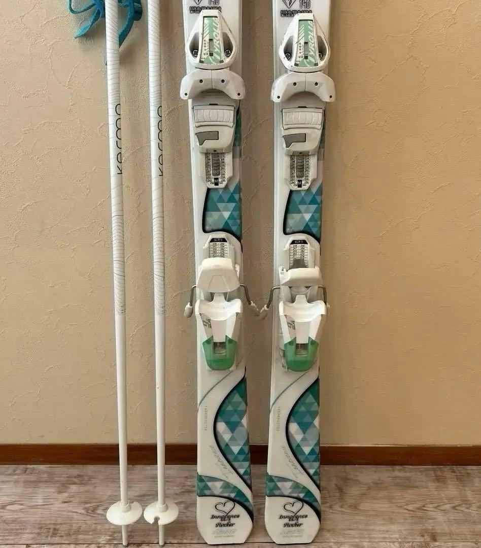 ◾️カービングスキーセット　板140㎝ ブーツ24.5㎝　女性用　レディース用