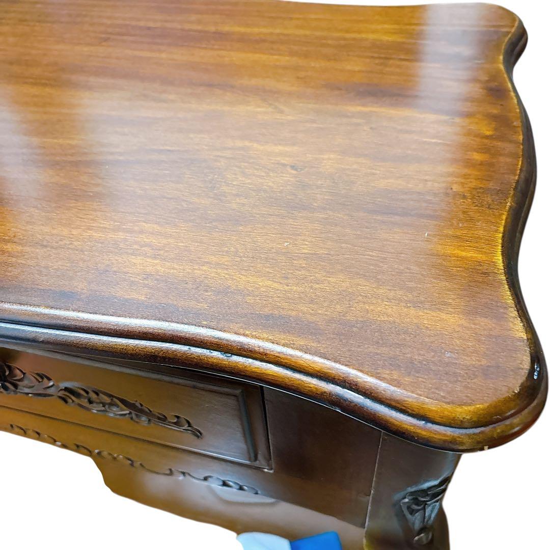 アンティーク 彫刻　猫脚　木製 コンソールテーブル デスク ヴィンテージ