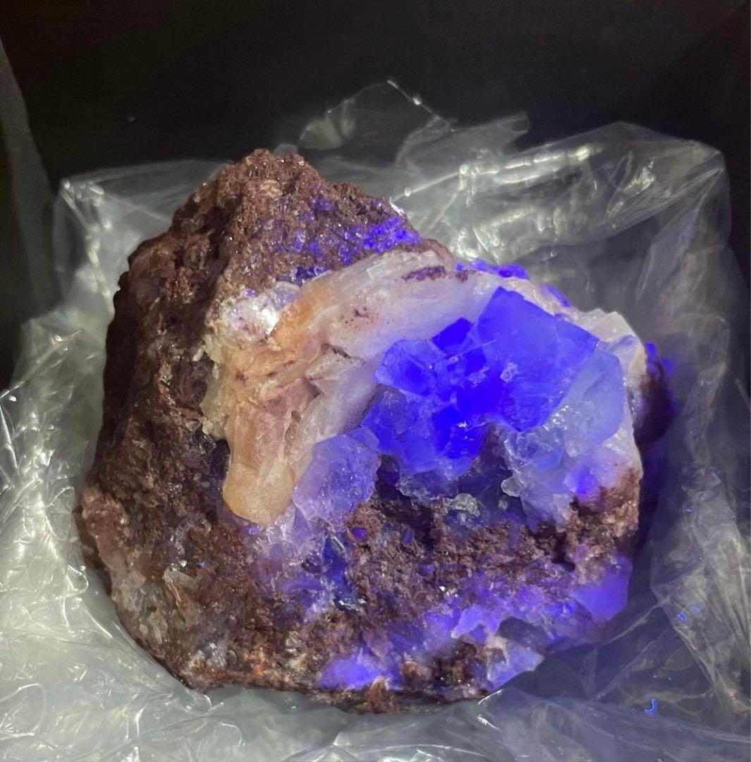 イングランド Gutterby Pit産 フローライト 蛍石 鉱物標本 原石