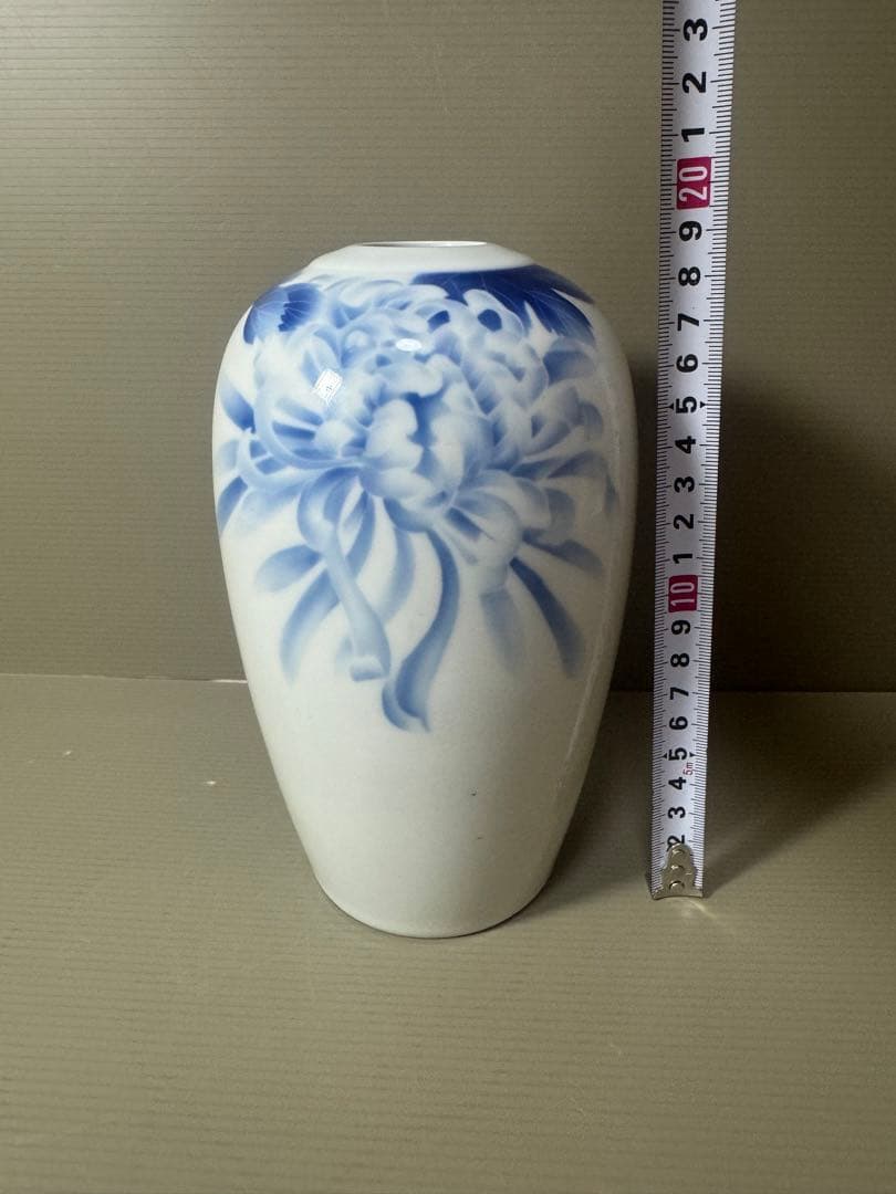 2071 深川製磁　色絵花瓶　時代物
