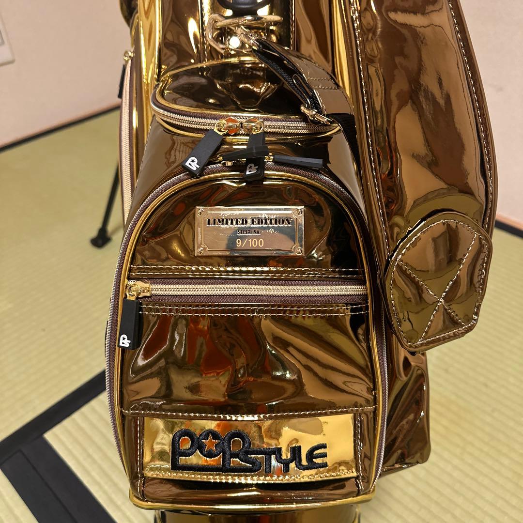 新品　ウィンウィン　キャディーバック　ゴールド　ゴルフ　メンズ