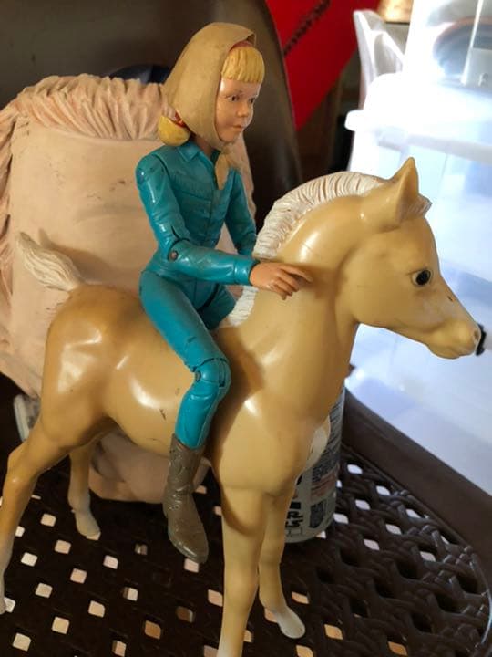 アメリカ　USA アンティーク　レトロ　フィギュア　馬　カウボーイ