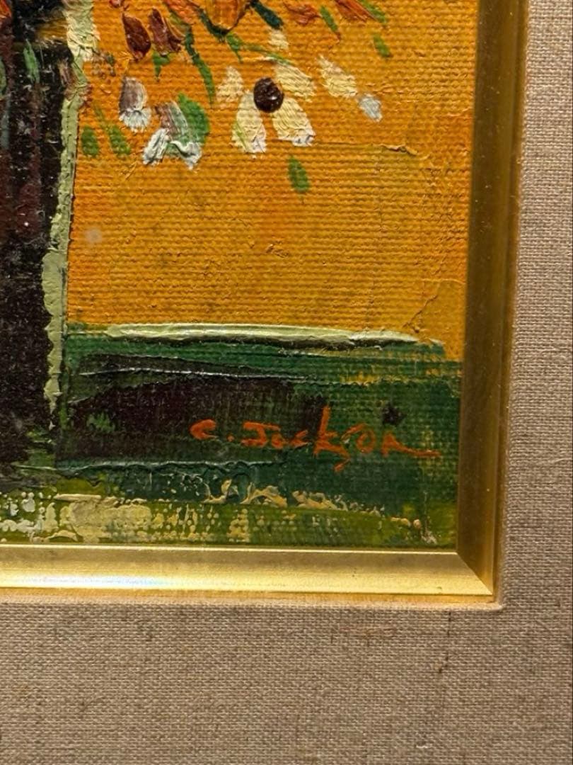 印象派　肉筆油彩画　直筆サインあり