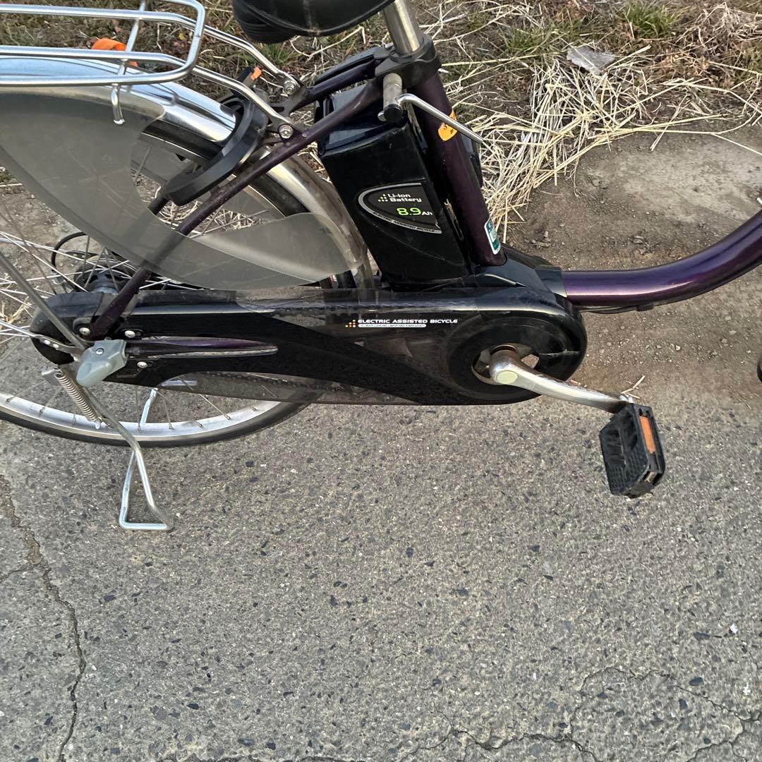 電動アシスト自転車 シティタイプ 紫色