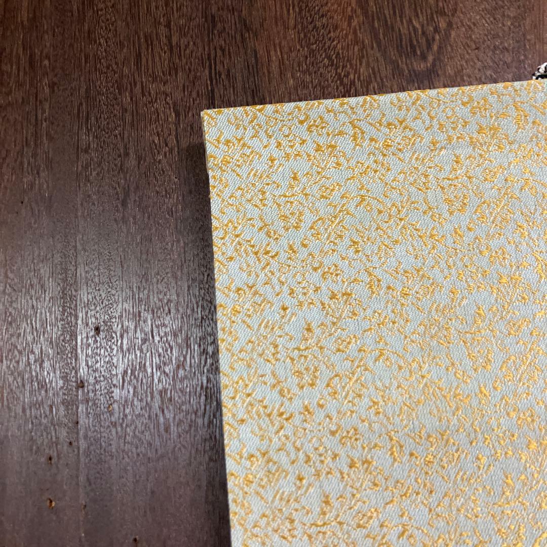 【希少・美術織物】掛け軸 織物風景画「春秋山水」金糸使用 縁起物 茶掛け