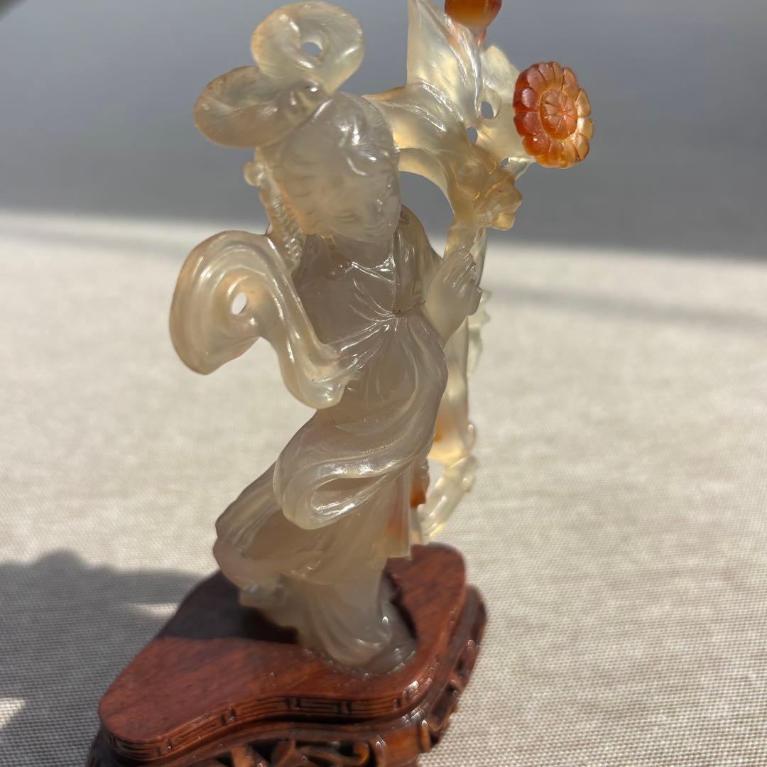 【s001】極美品・瑪瑙メノウ中国美術置物