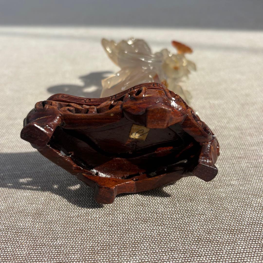 【s001】極美品・瑪瑙メノウ中国美術置物