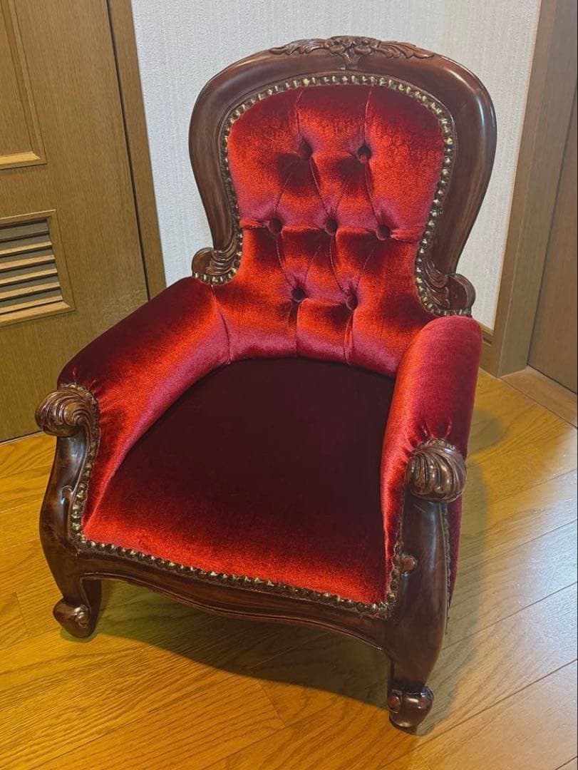 リトルプリンセスチェア マホガニー材 ドールチェア 子供用椅子