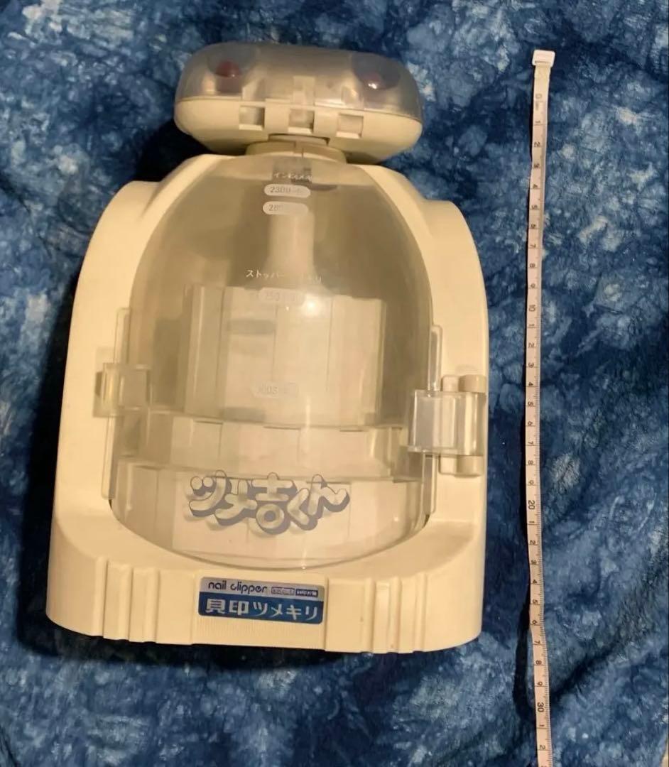 激レア‼️ 昭和レトロ　貝印ツメキリ　什器　ツメ吉くんロボット　回転式　爪切り付き