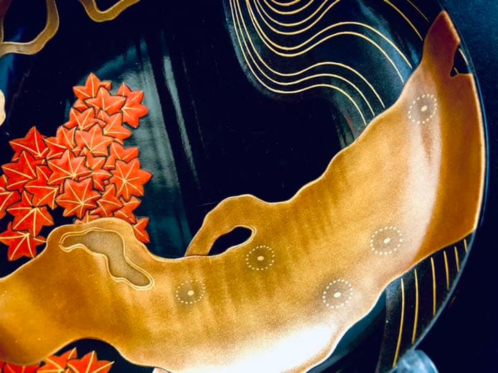 専用‼️ 江戸時期　龍田川蒔絵　8客　共箱つき