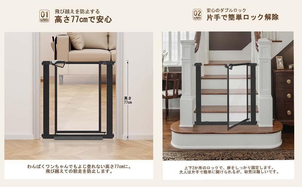 unipaws ペットゲート 透明ゲートアクリル板 アクリルゲート　ホワイト