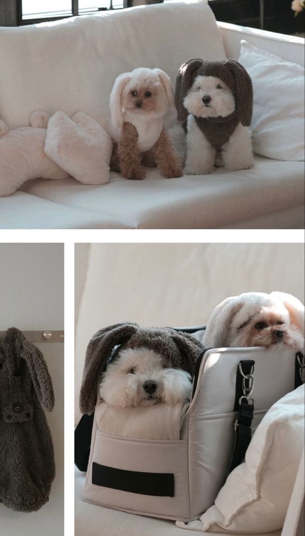 SSOOOK ボア·ラビット·ベスト ブラウン　MLサイズ