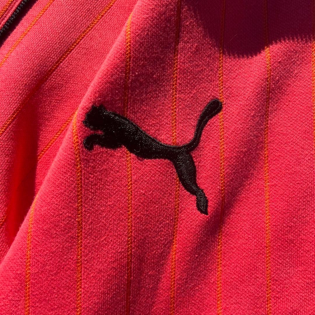 80s Puma ヒットユニオン製 トラックジャケット ジャージ 刺繍 赤 L