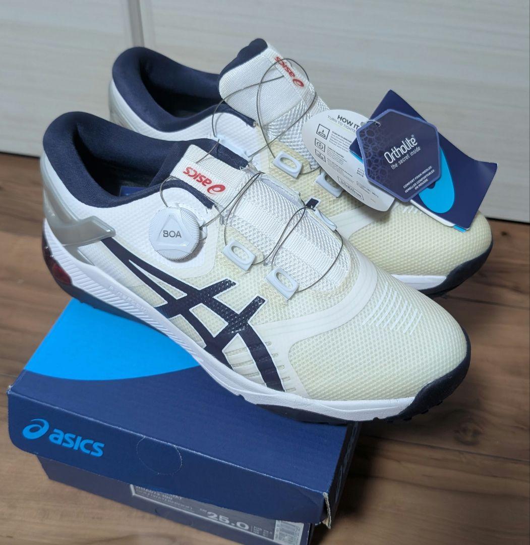岳*様 新品　未使用　アシックス asics BOA ゴルフシューズ25.0cm