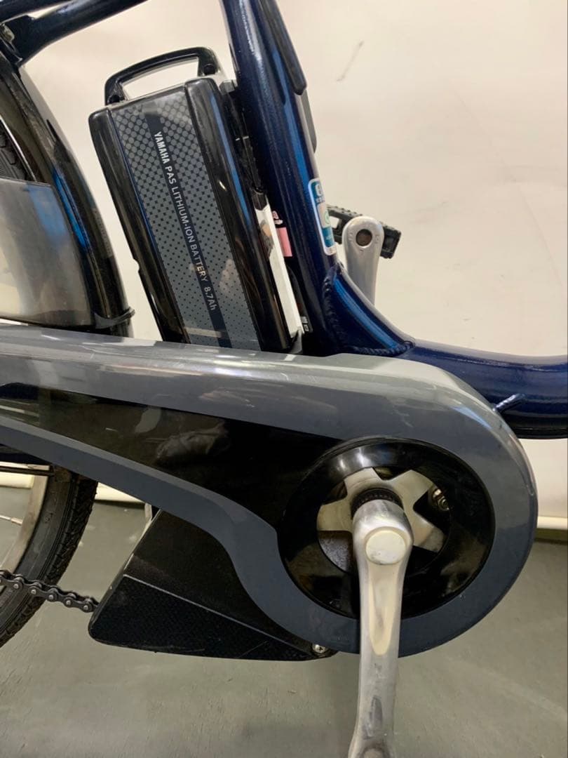 1年保証　ヤマハ　パスナチュラ　26インチ　紺色　街乗り　電動アシスト自転車