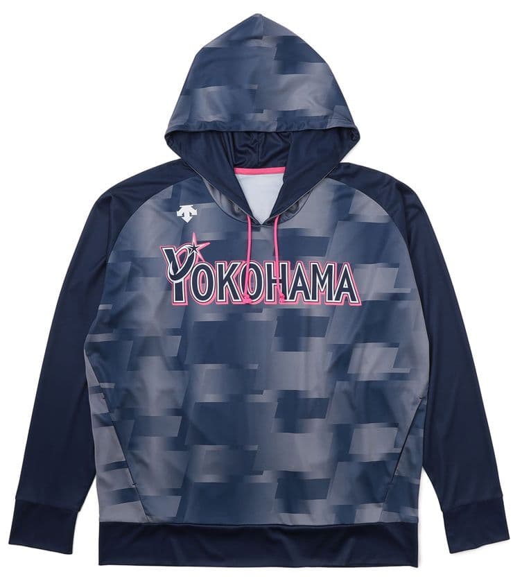 横浜DeNAベイスターズ　デサント　プラクティスフーディー