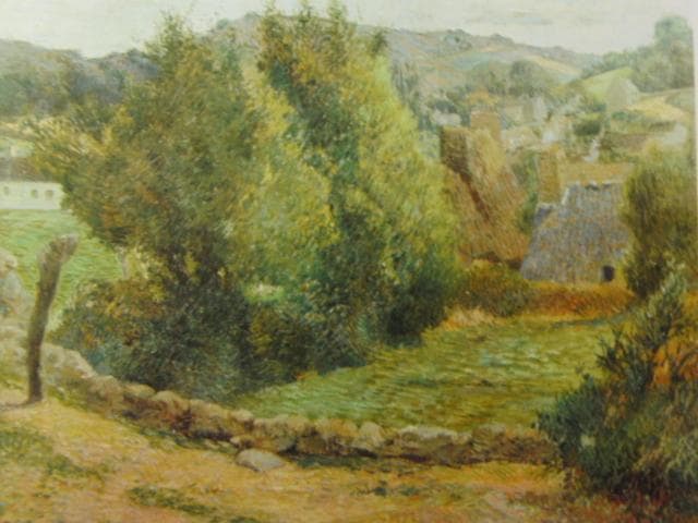 ポール・ゴーギャン、【ブルターニュ風景】、希少な画集画より