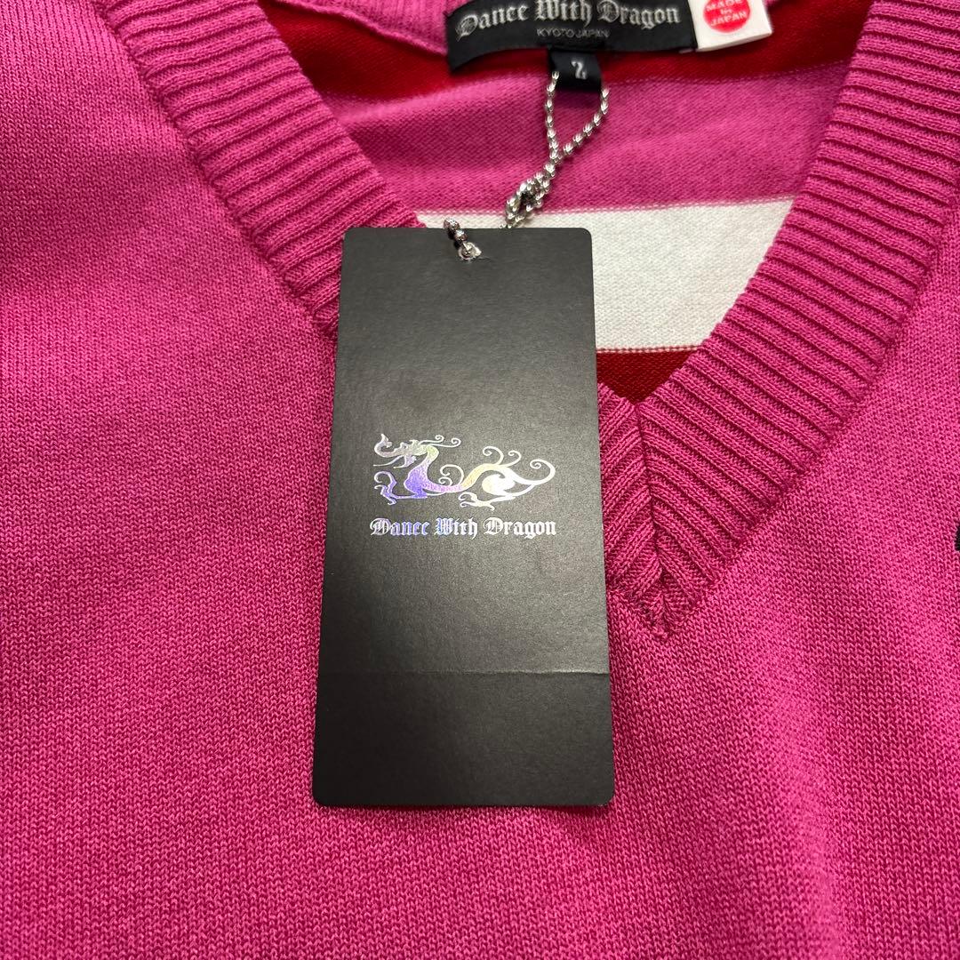 未使用品❗️ ダンスウィズドラゴン　ニットベスト　ピンク系　M〜L サイズ2